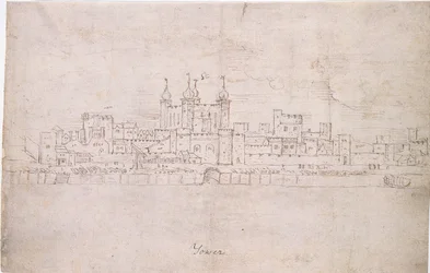 The Tower of London, ca 1544 (penna och bläck på papper)